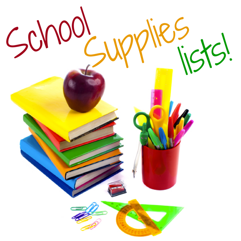 School Supplies Lists